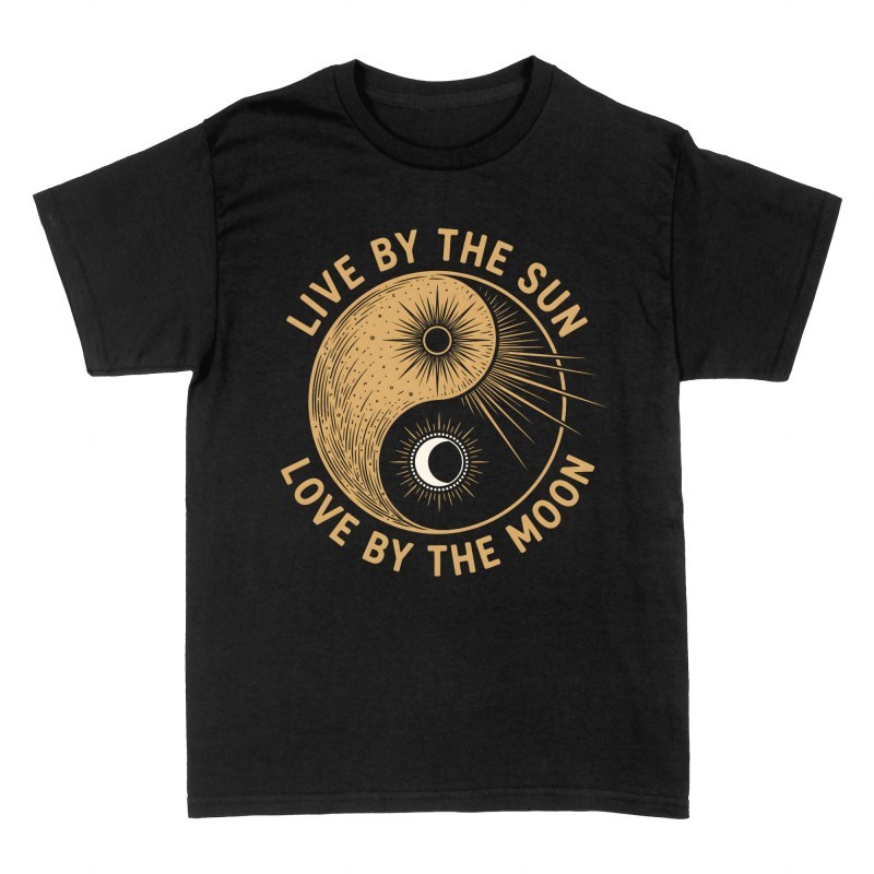 T-shirts: Yin yang soleil et lune boho