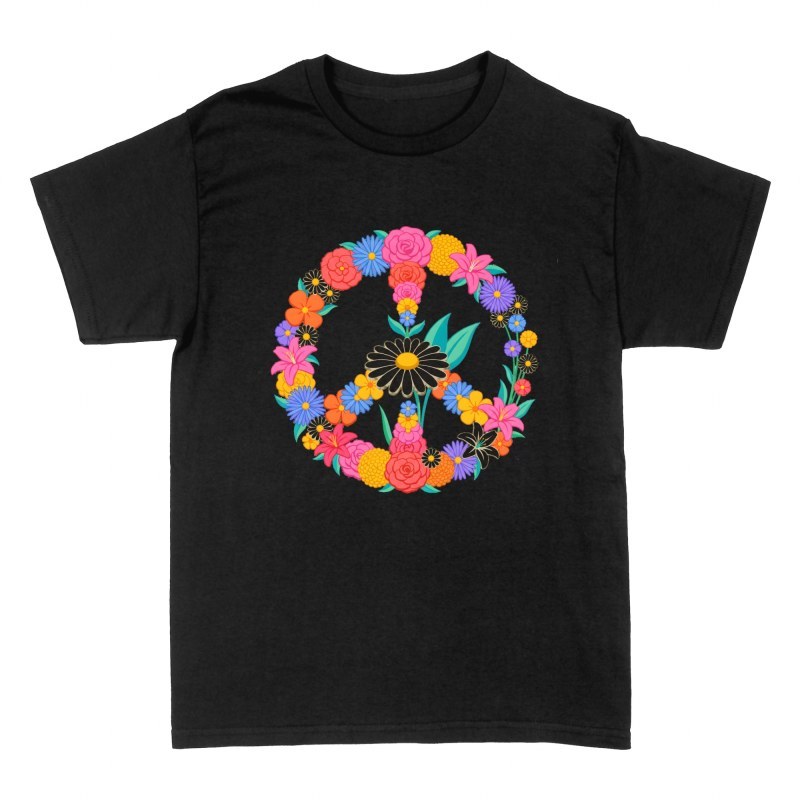 T-shirts: Symbole de la paix floral