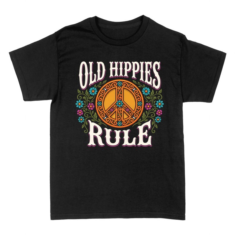 T-shirts: Symbole de la paix floral vintage