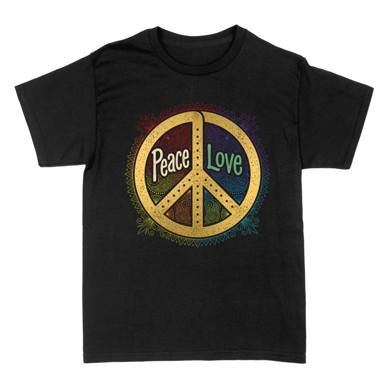 T-shirts: Symbole de paix et amour psych&eacute;d&eacute;lique