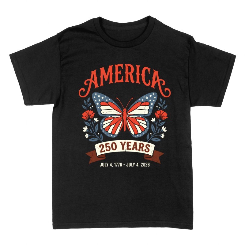 T-shirts: Papillon patriotique 250 ans USA