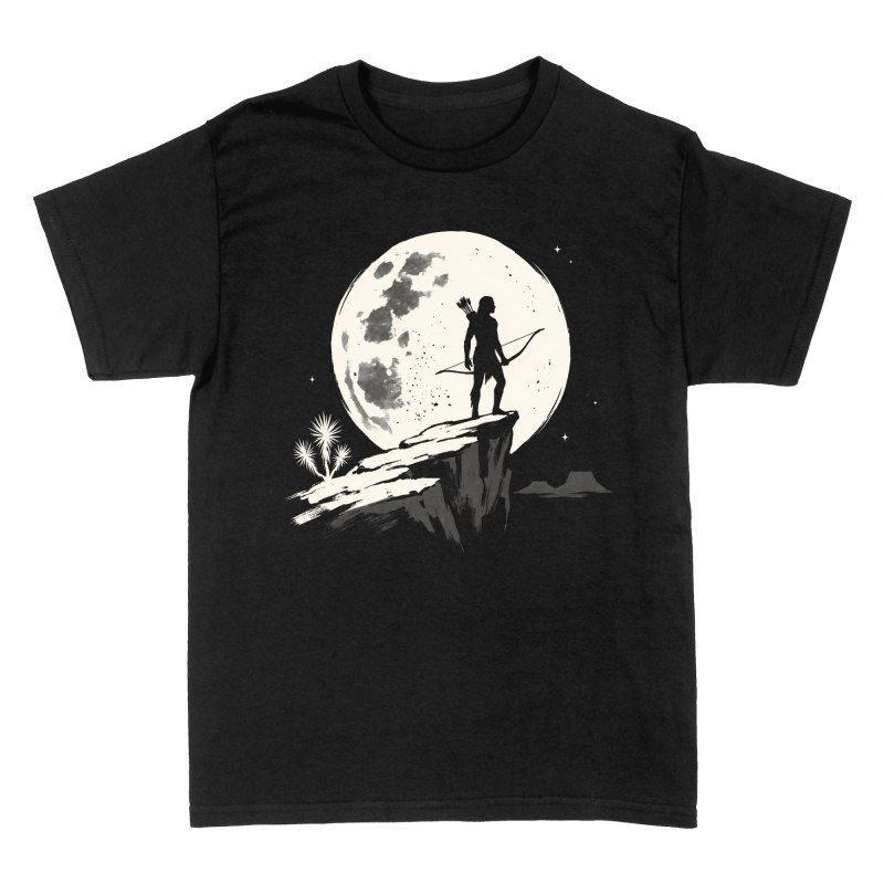 T-shirts: Archer am&eacute;rindien sous la pleine lune