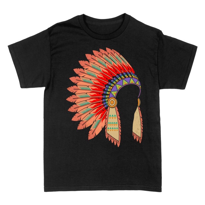 T-shirts: Coiffe de plumes am&eacute;rindienne