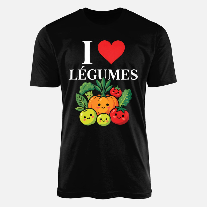 T-shirts: J'aime les l&eacute;gumes kawaii