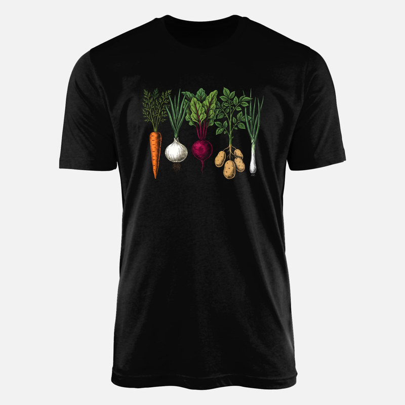 T-shirts: L&eacute;gumes racines gravure botanique