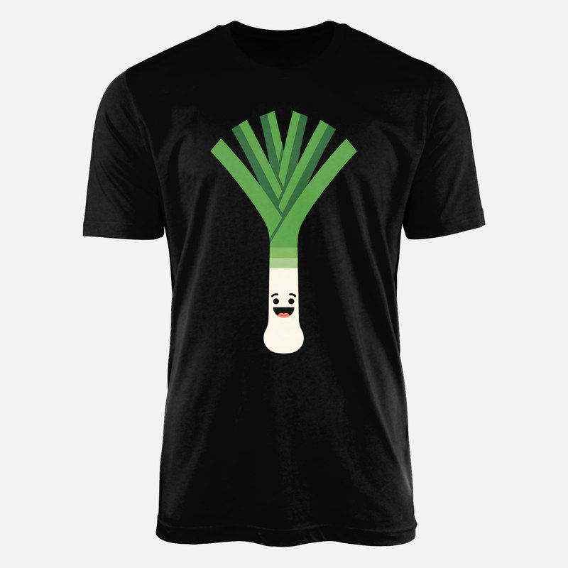 T-shirts: Poireau souriant kawaii