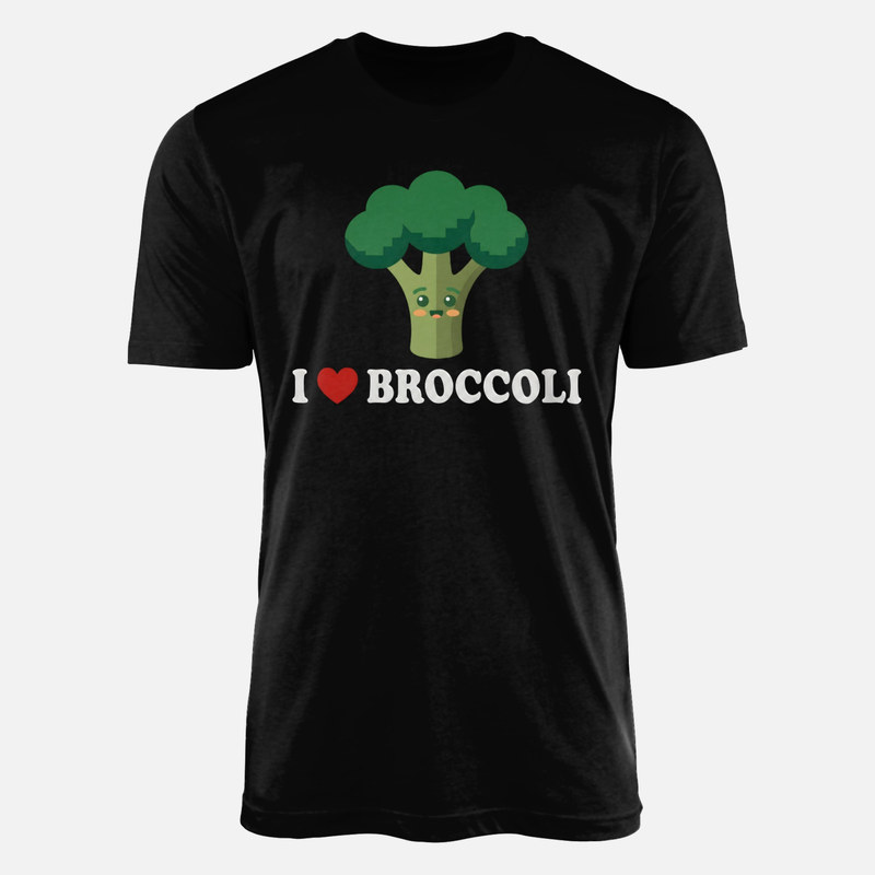 T-shirts: J'aime le brocoli kawaii c&oelig;ur
