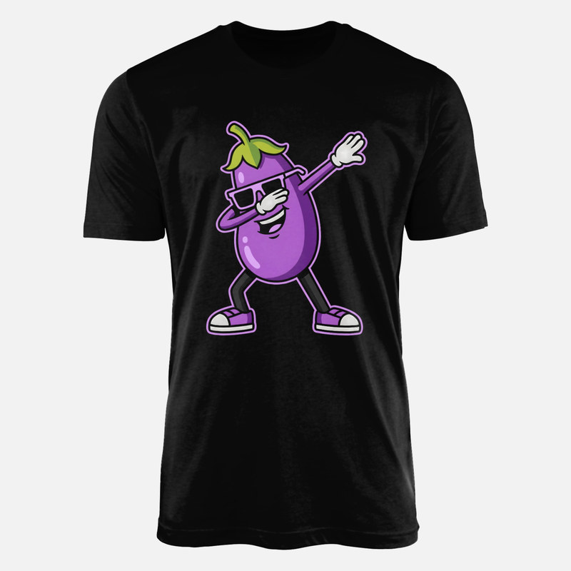 T-shirts: Aubergine dabbing lunettes de soleil