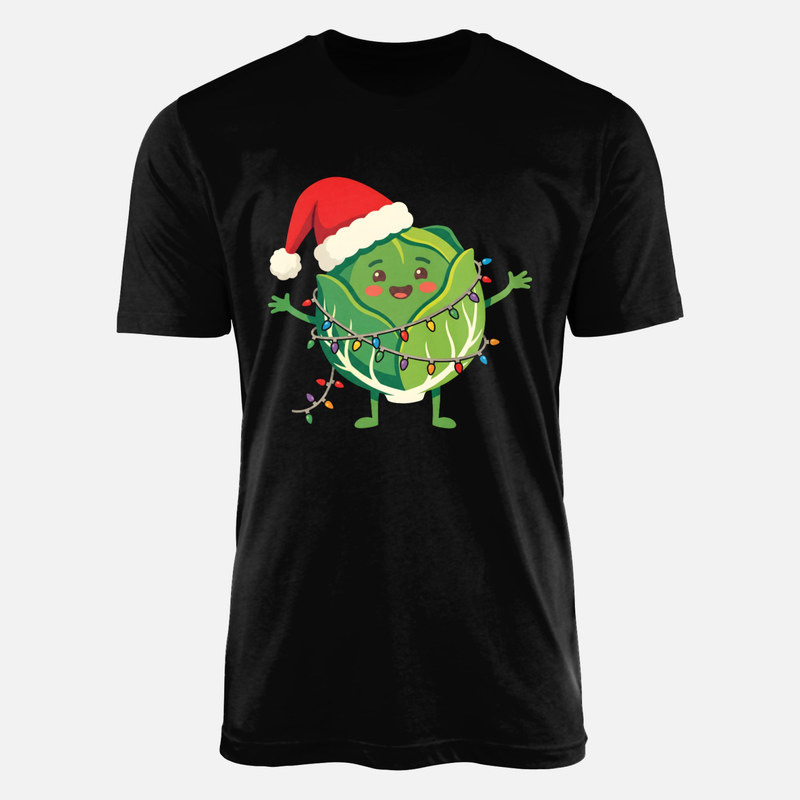 T-shirts: Chou de Bruxelles de No&euml;l lumineux