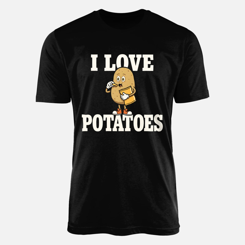 T-shirts: Pomme de terre qui mange des chips