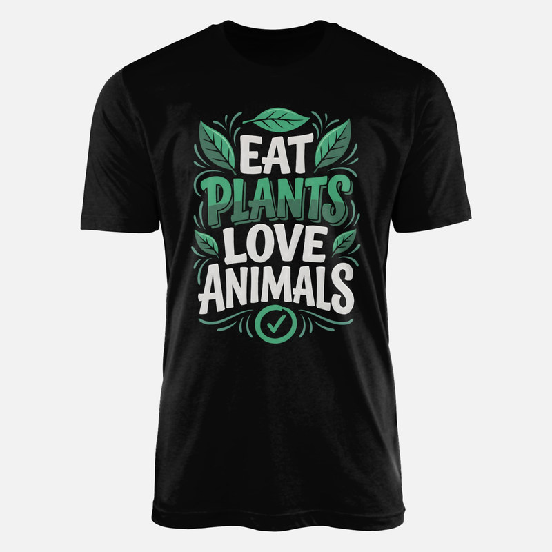 T-shirts: Mangez des plantes et aimez les animaux