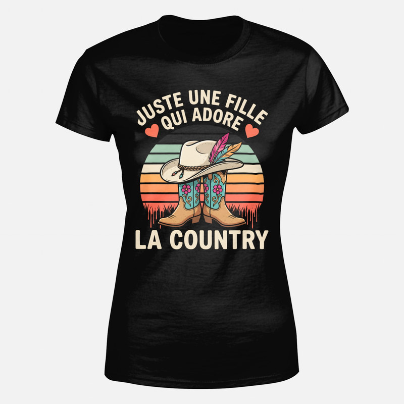 T-shirts: Une fille qui adore la country