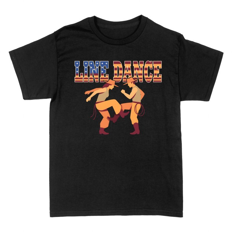 T-shirts: Danse country line dance et couple cow-boy