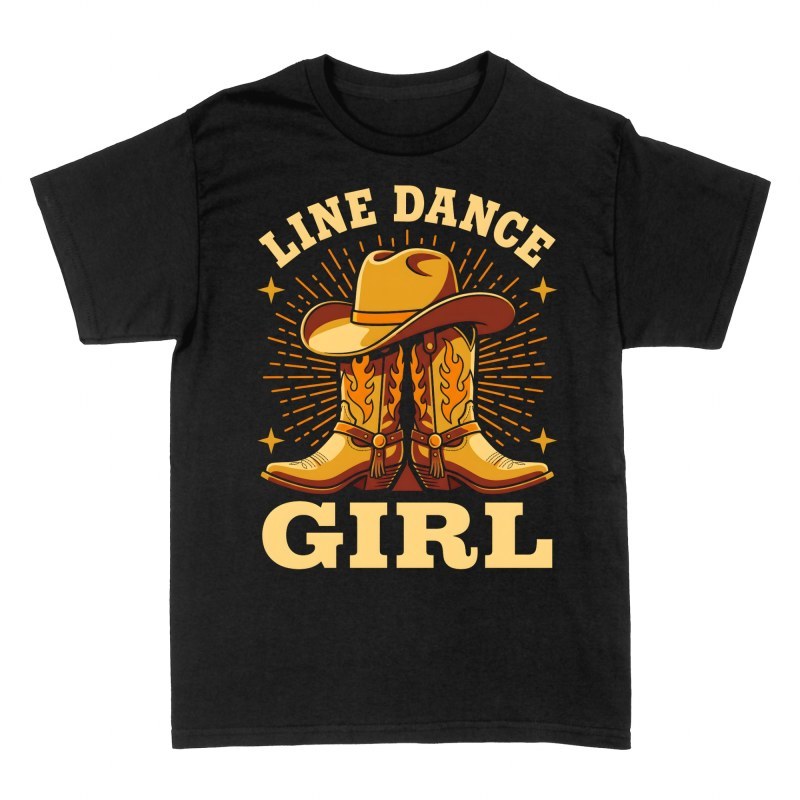 T-shirts: Danseuse country bottes et chapeau