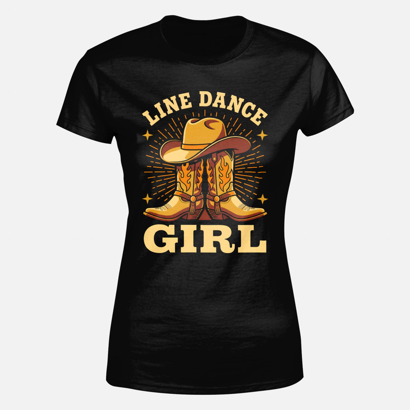 T-shirts: Danseuse country bottes et chapeau