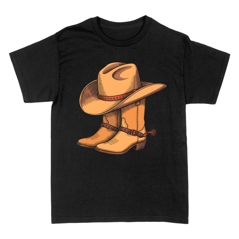 T-shirts: Chapeau et bottes de cowboy