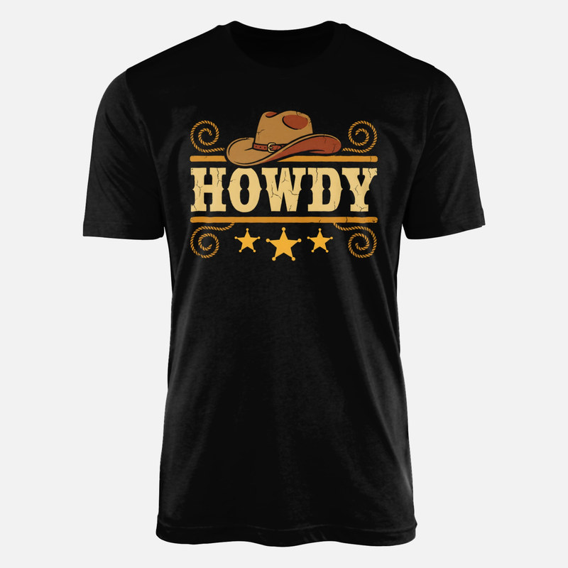 T-shirts: Chapeau de cowboy Howdy vintage