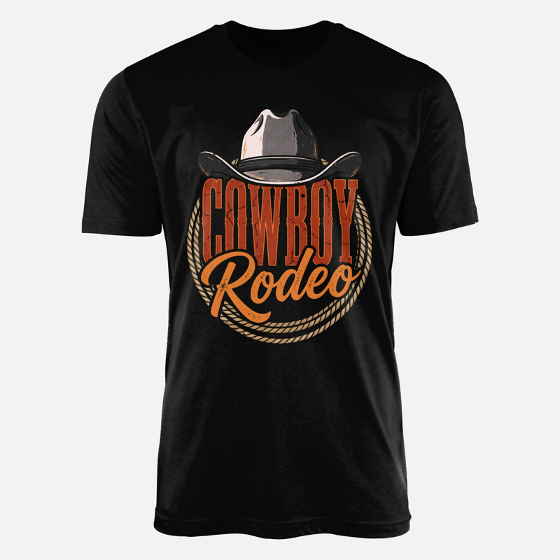 T-shirts: Chapeau de cowboy et lasso rod&eacute;o