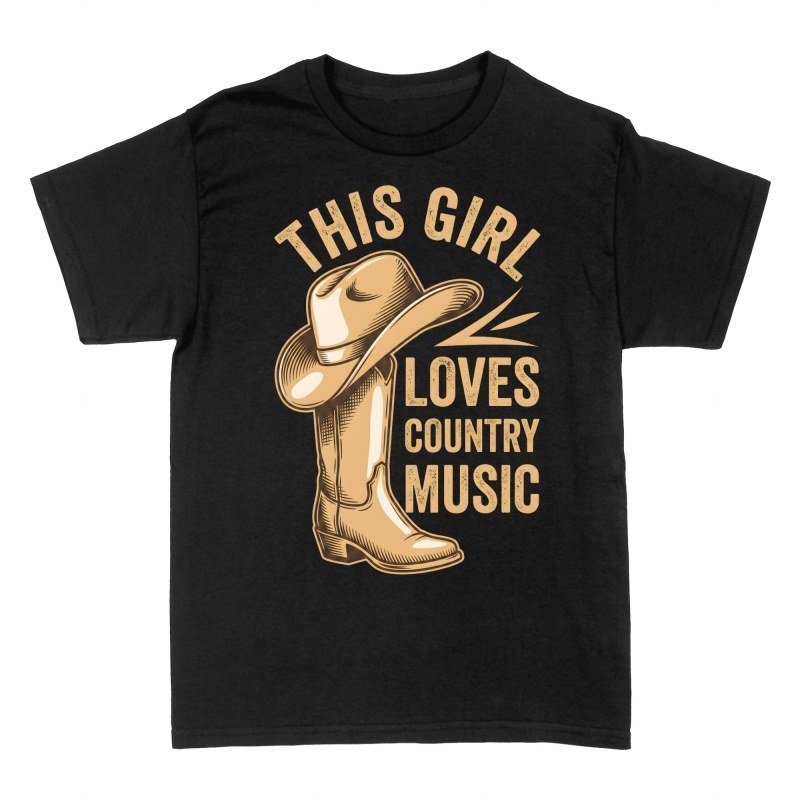 T-shirts: Fille qui aime la musique country
