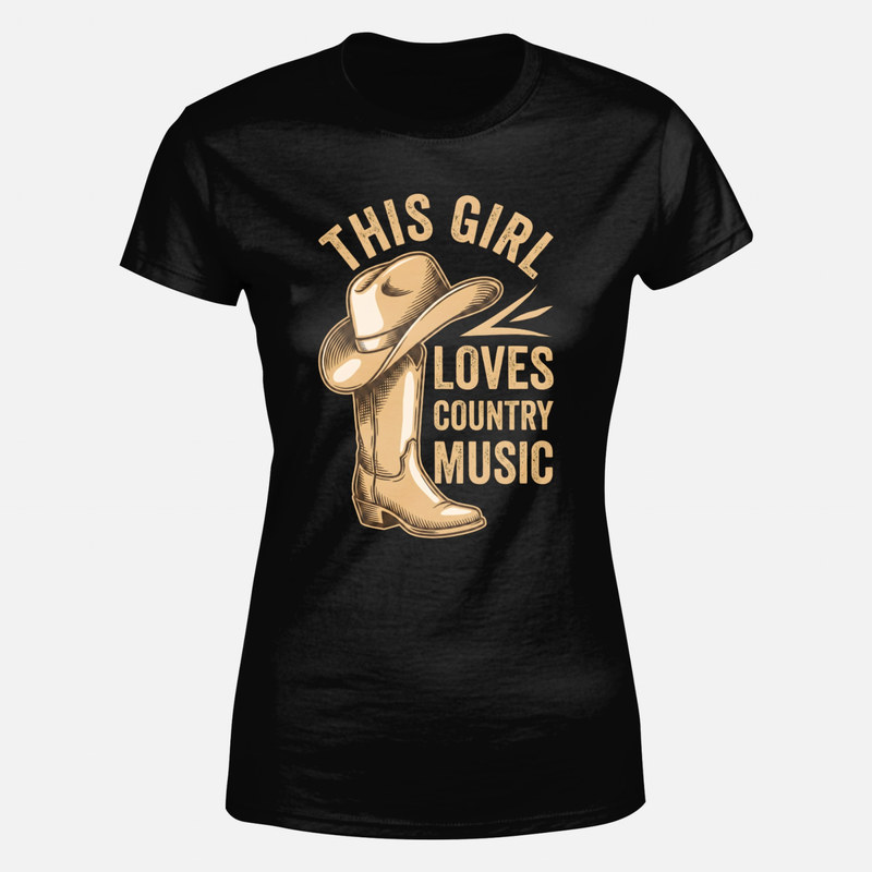 T-shirts: Fille qui aime la musique country