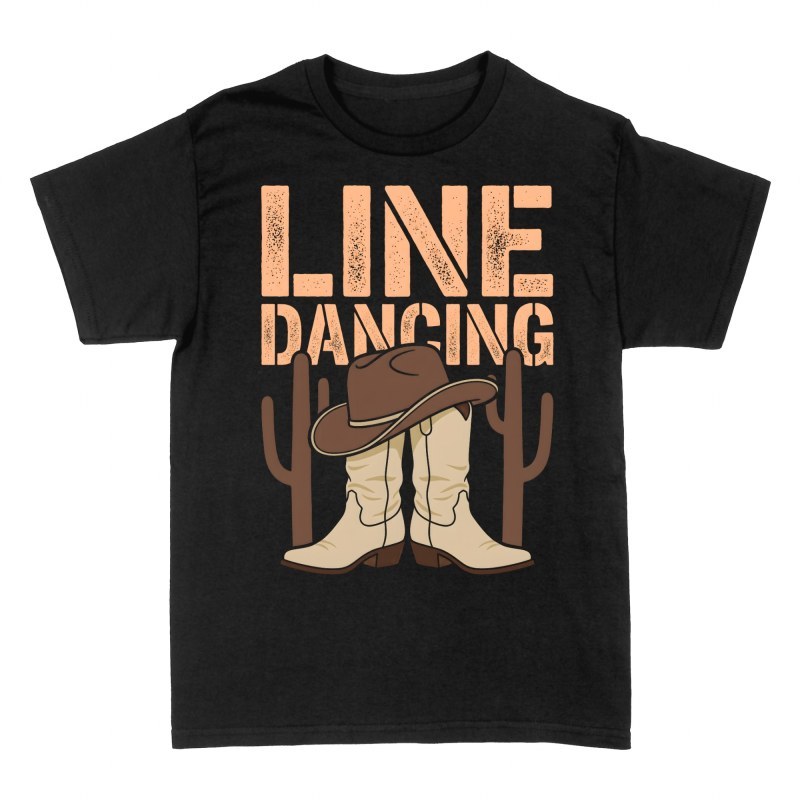 T-shirts: Bottes et chapeau de cow-boy line dance