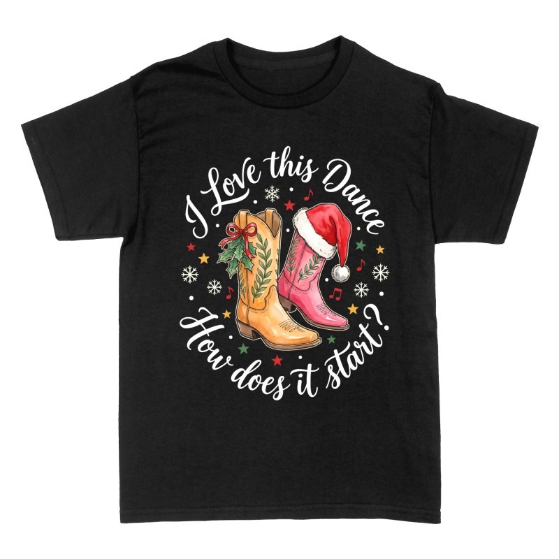 T-shirts: Bottes de cowboy de danse de No&euml;l