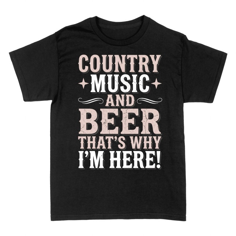 T-shirts: Musique country et bi&egrave;re