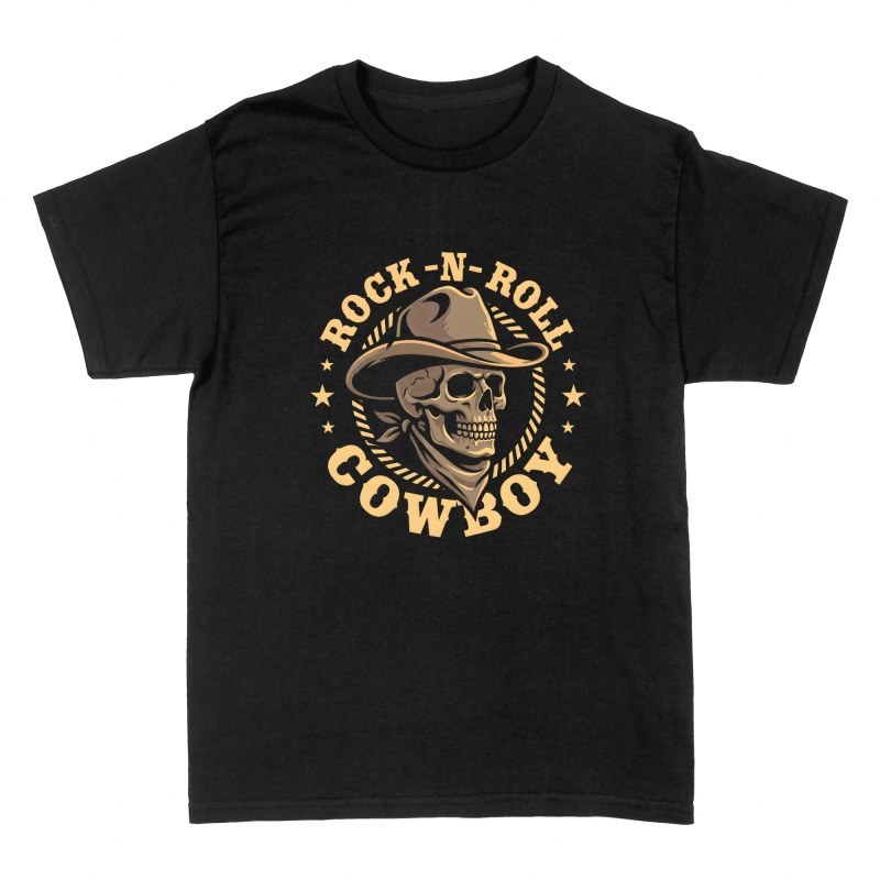 T-shirts: T&ecirc;te de mort cowboy rock and roll
