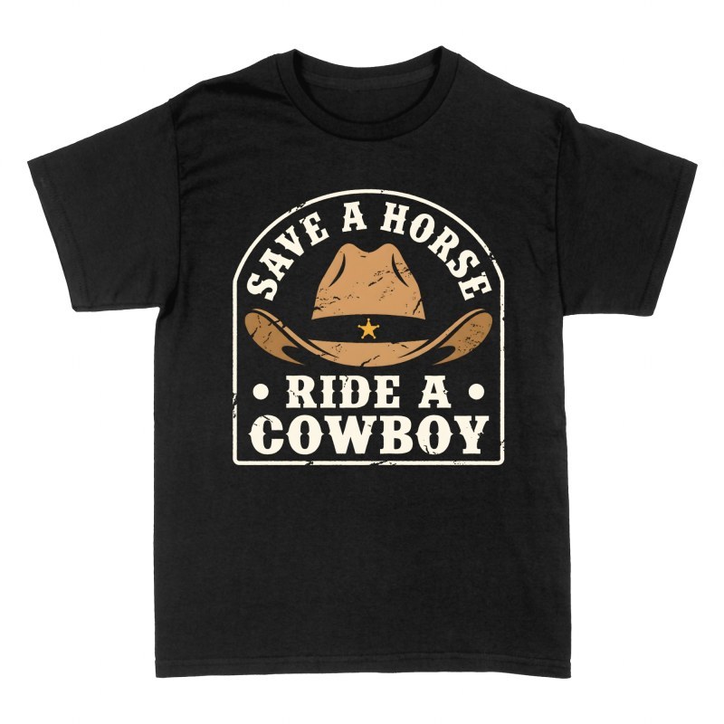 T-shirts: Chapeau de cowboy Save a horse