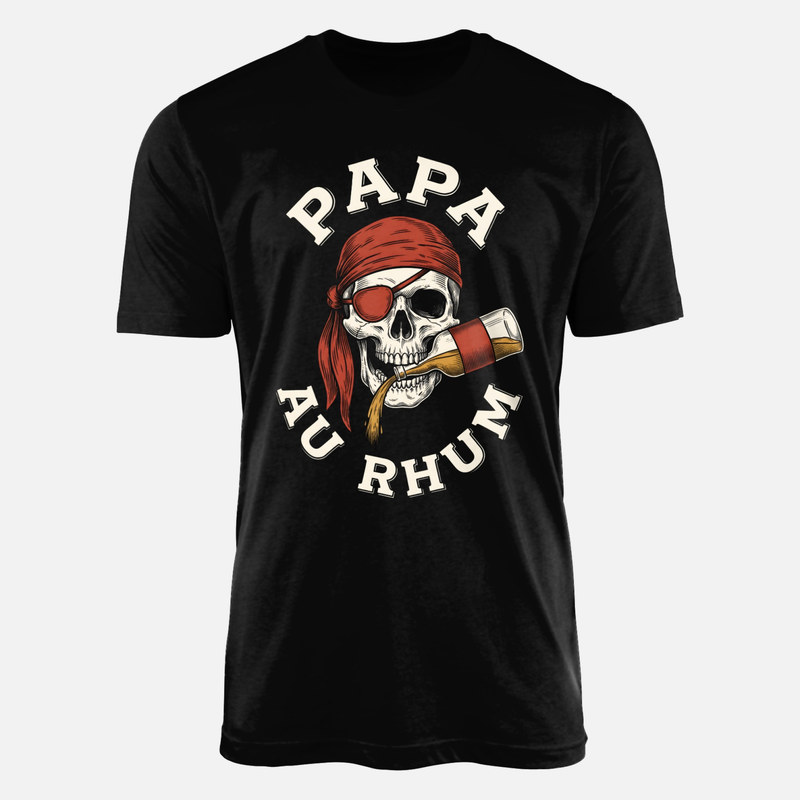T-shirts: Papa au rhum pirate