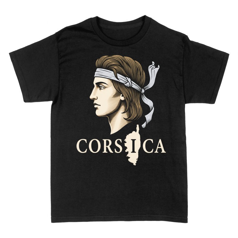T-shirts: Corse t&ecirc;te de maure et carte