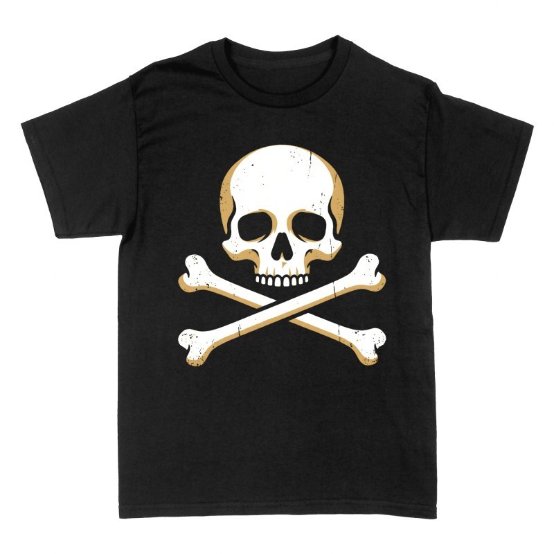 T-shirts: T&ecirc;te de mort pirate et tibias crois&eacute;s