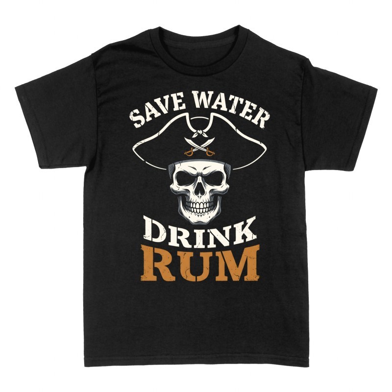 T-shirts: Cr&acirc;ne pirate buvez du rhum