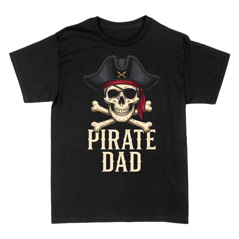 T-shirts: Papa pirate cr&acirc;ne au tricorne