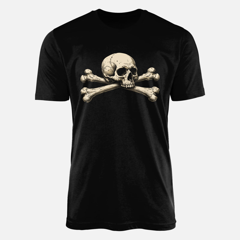 T-shirts: Cr&acirc;ne et tibias crois&eacute;s pirate