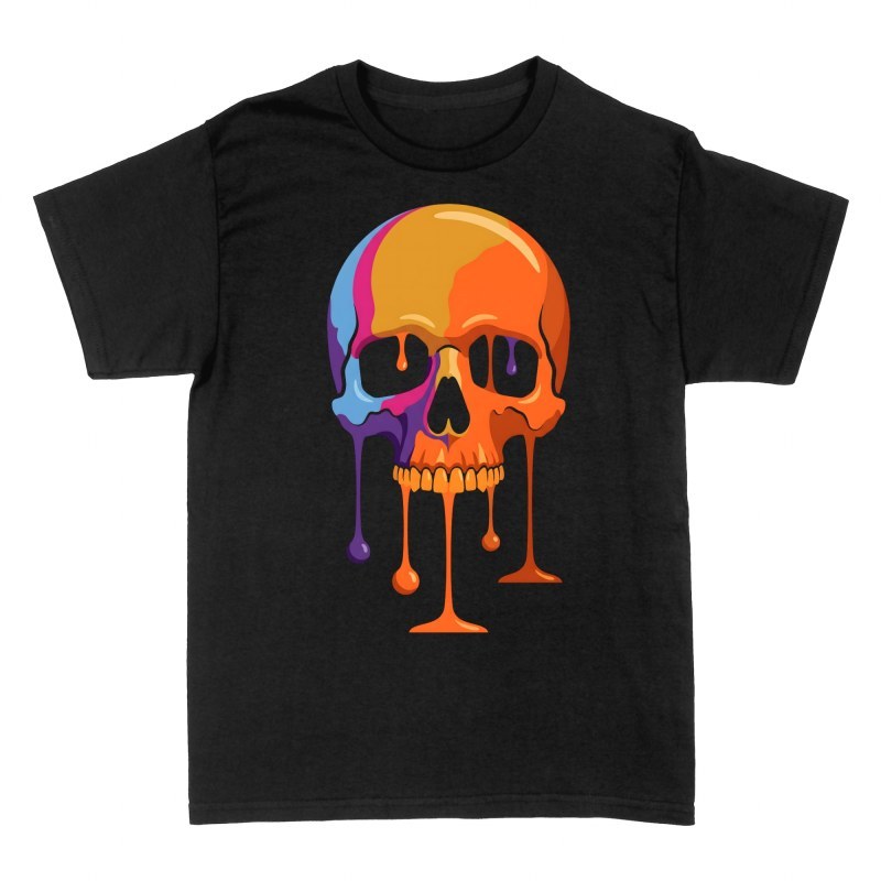T-shirts: Cr&acirc;ne d&eacute;goulinant de peinture color&eacute;e