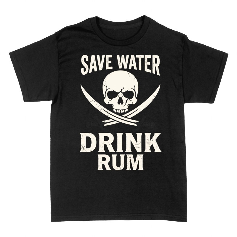 T-shirts: Cr&acirc;ne pirate buveur de rhum