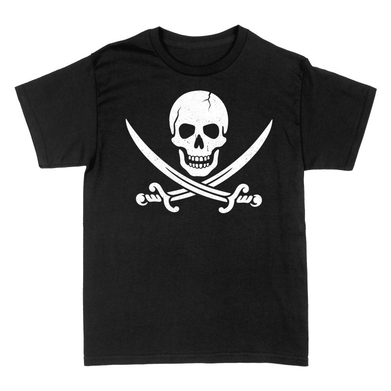 T-shirts: Cr&acirc;ne pirate fissur&eacute; et sabres