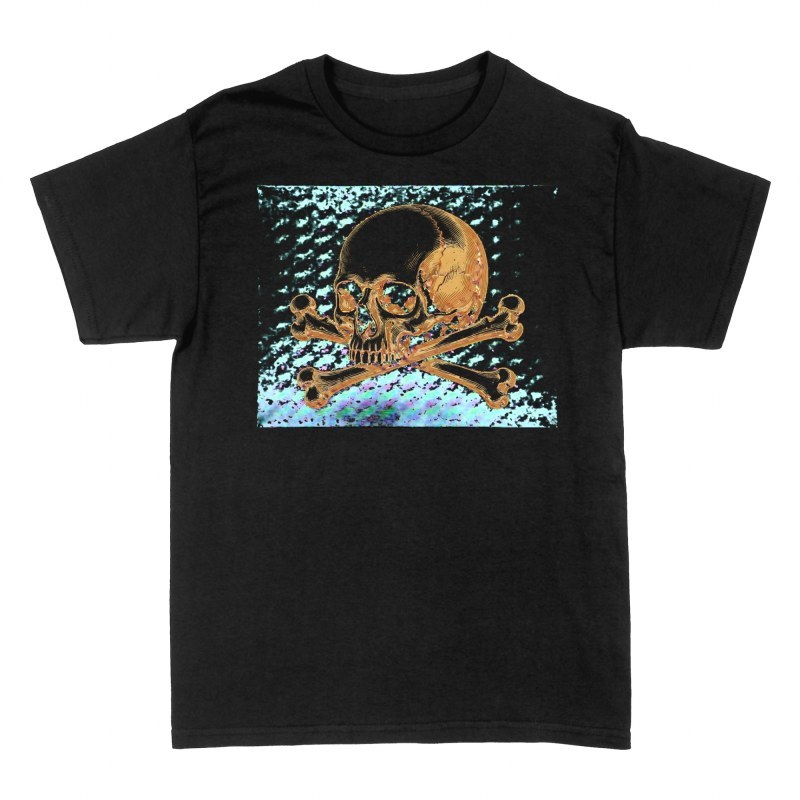 T-shirts: T&ecirc;te de mort pirate dor&eacute;e