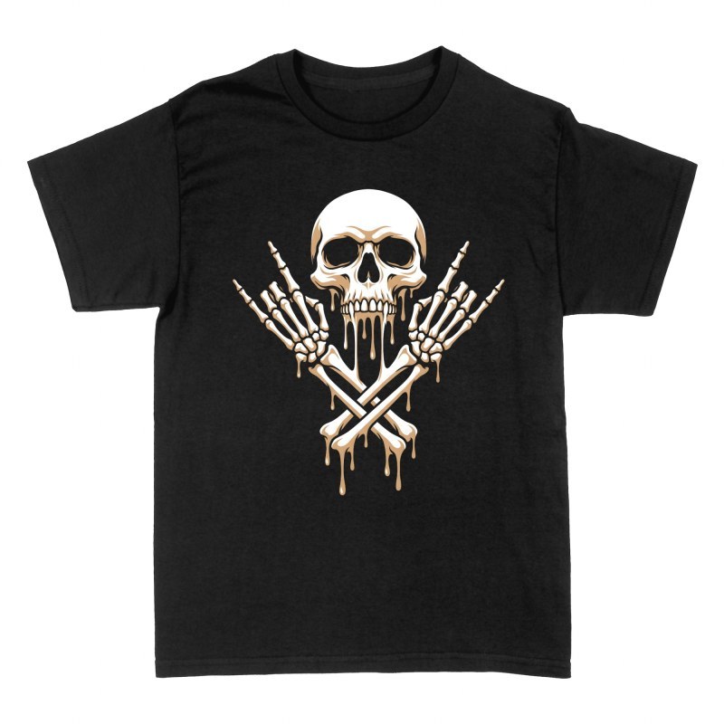 T-shirts: Cr&acirc;ne rock en fusion