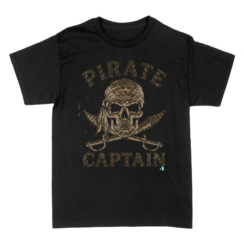 T-shirts: Capitaine pirate cr&acirc;ne et sabres