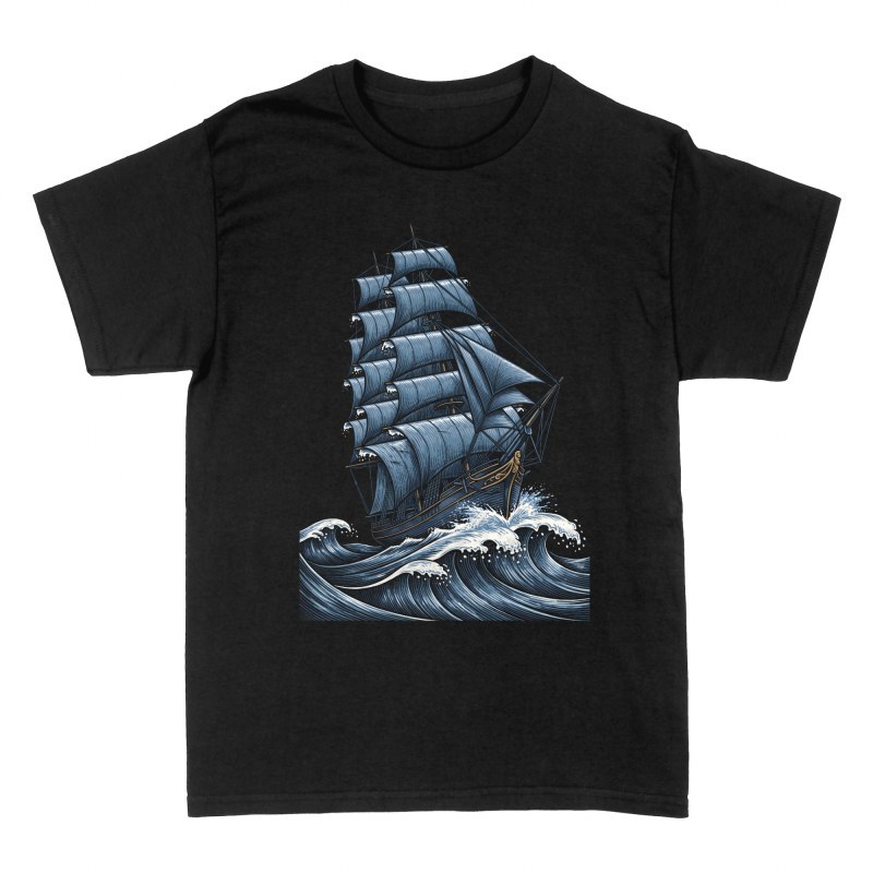 T-shirts: Voilier classique dans la temp&ecirc;te