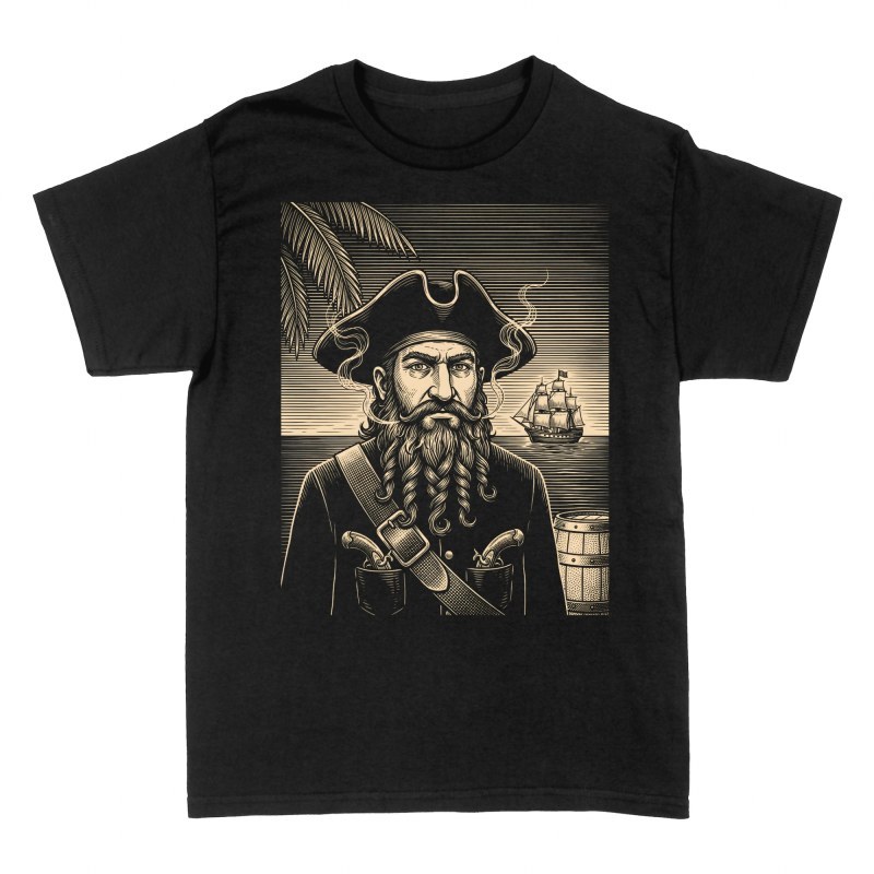 T-shirts: Barbe Noire gravure vintage