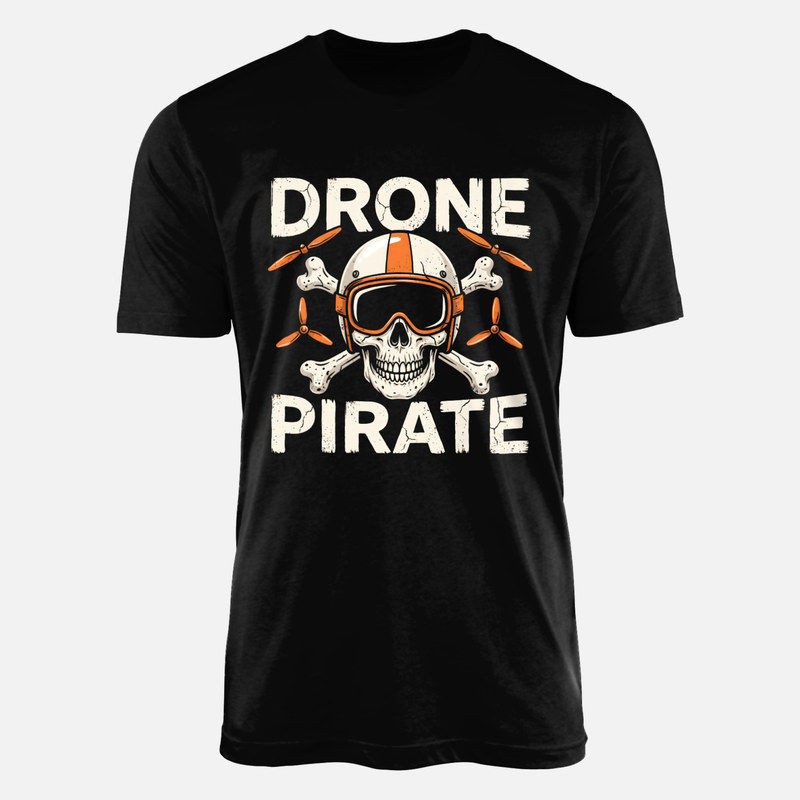 T-shirts: Cr&acirc;ne pirate pilote de drone FPV