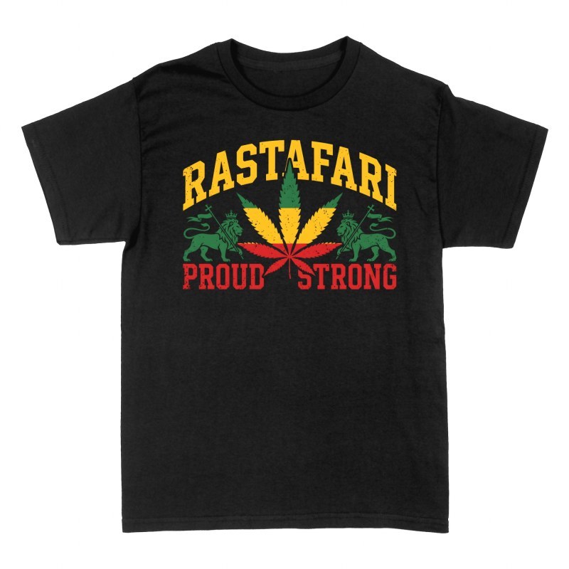 T-shirts: Feuille de cannabis et lions rastafari