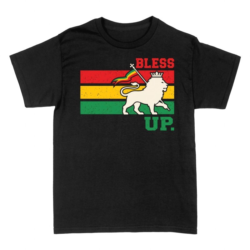 T-shirts: Lion de Juda rasta Bless Up