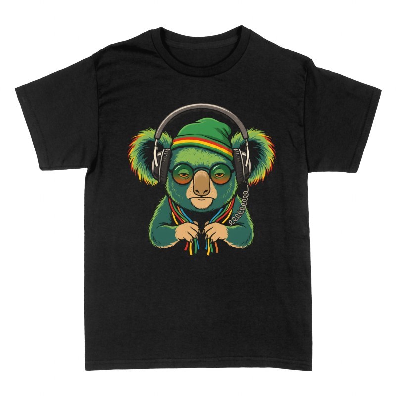 T-shirts: Koala rasta avec casque audio