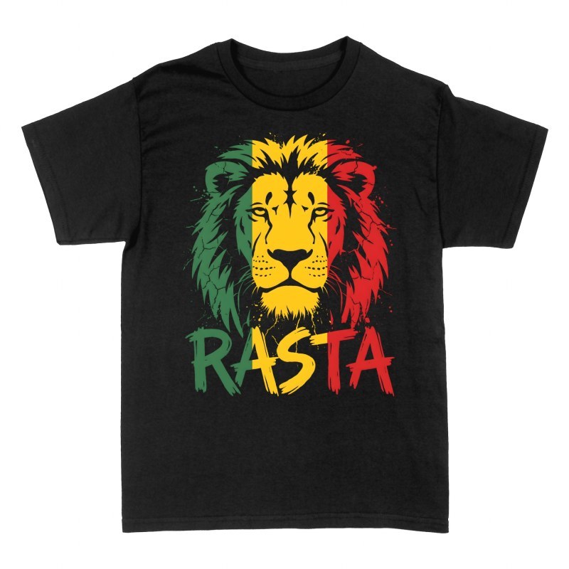 T-shirts: Lion de Juda rasta tricolore