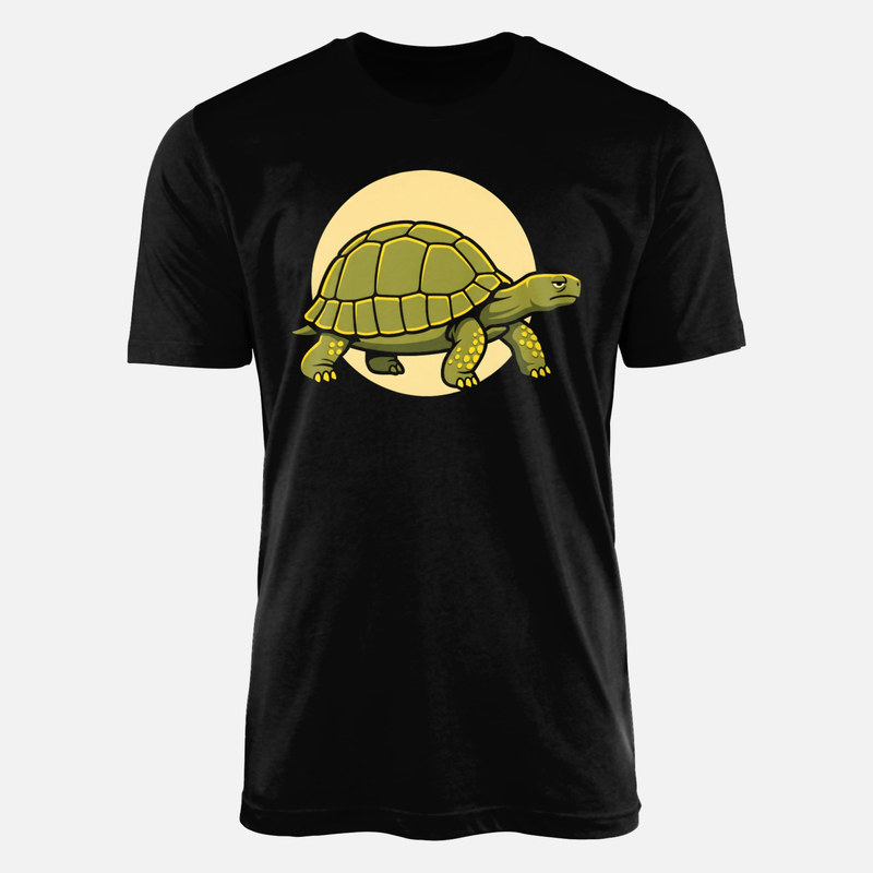 T-shirts: Tortue terrestre sur cercle jaune