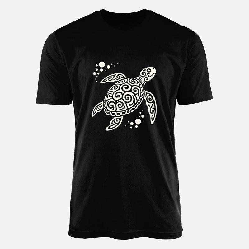 T-shirts: Tortue marine tribale et bulles